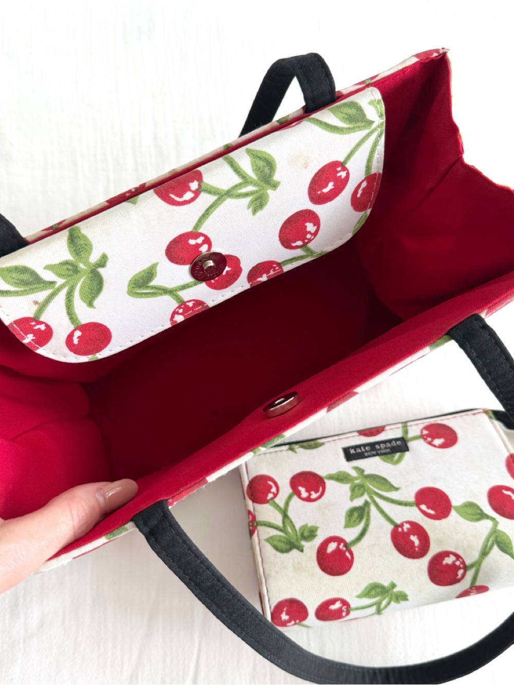 Vintage Kate Spade Cherry Print Tote Bag - Picture 5 of 9
